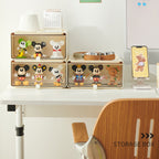 Desktop Storage Drawers with Figurine Display Box
