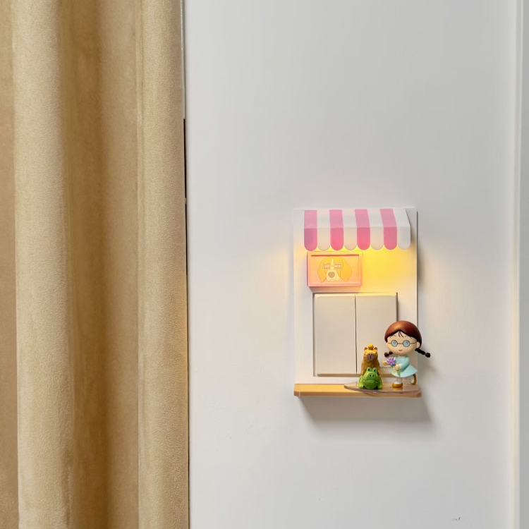 Light Switch Display Panel with Rechargeable Sensor Light