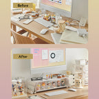 Adjustable Monitor Riser Figurine Display Drawer