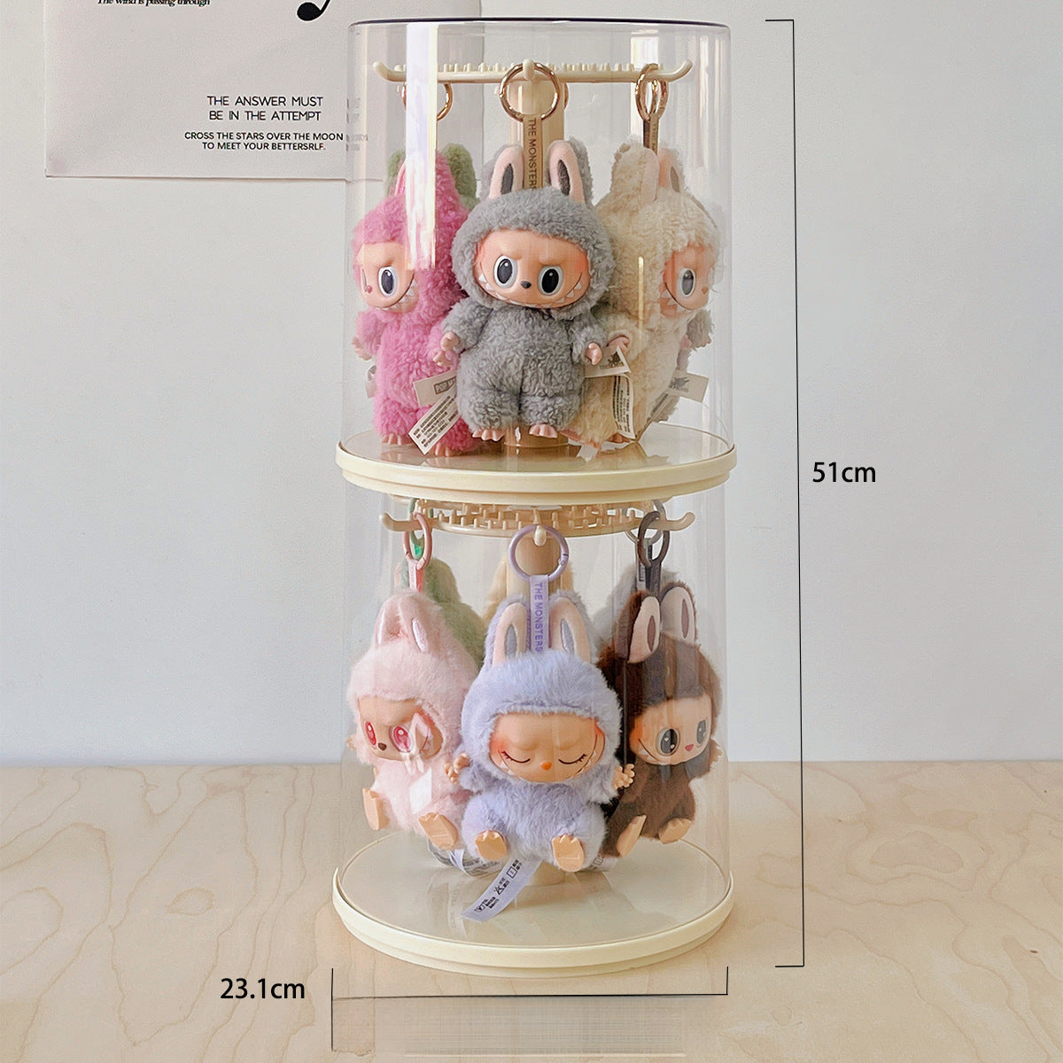 Rotating Hanging Display Rack with Cover