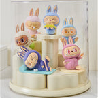 Acrylic Rotating Figurine Display Box with Customizable Base