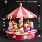 Circus Style Rotating Carousel Display Paper Case with Music