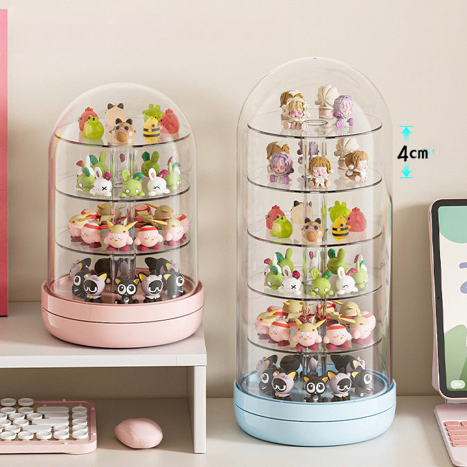 Mini Figurines Rotating Display Box with Lid