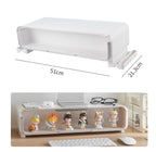 Adjustable Monitor Riser Figurine Display Drawer