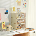 Desktop Storage Drawers with Figurine Display Box