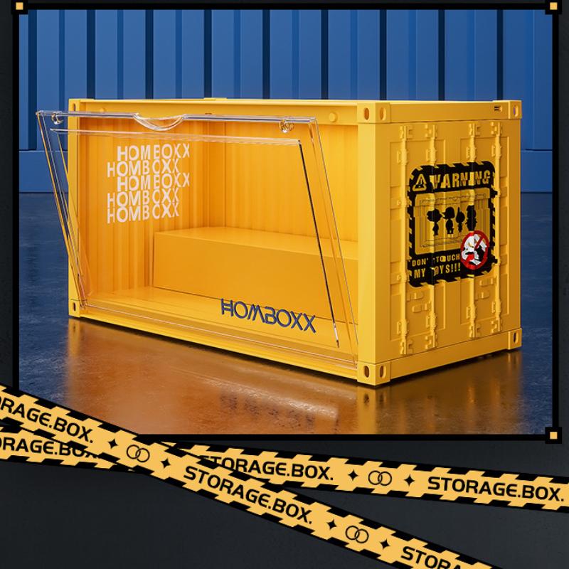 Mini Shipping Container Figurines Display Box