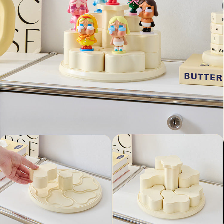 Acrylic Rotating Figurine Display Box with Customizable Base