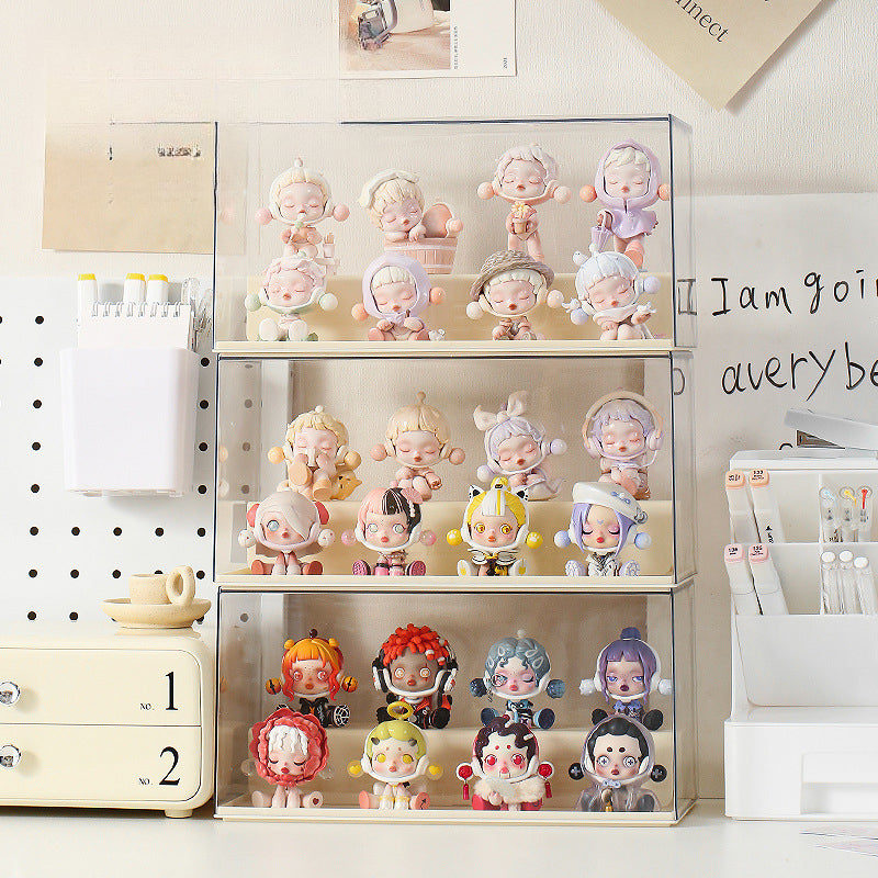 Transparent Figurine Two-Tiered Acrylic Display Box