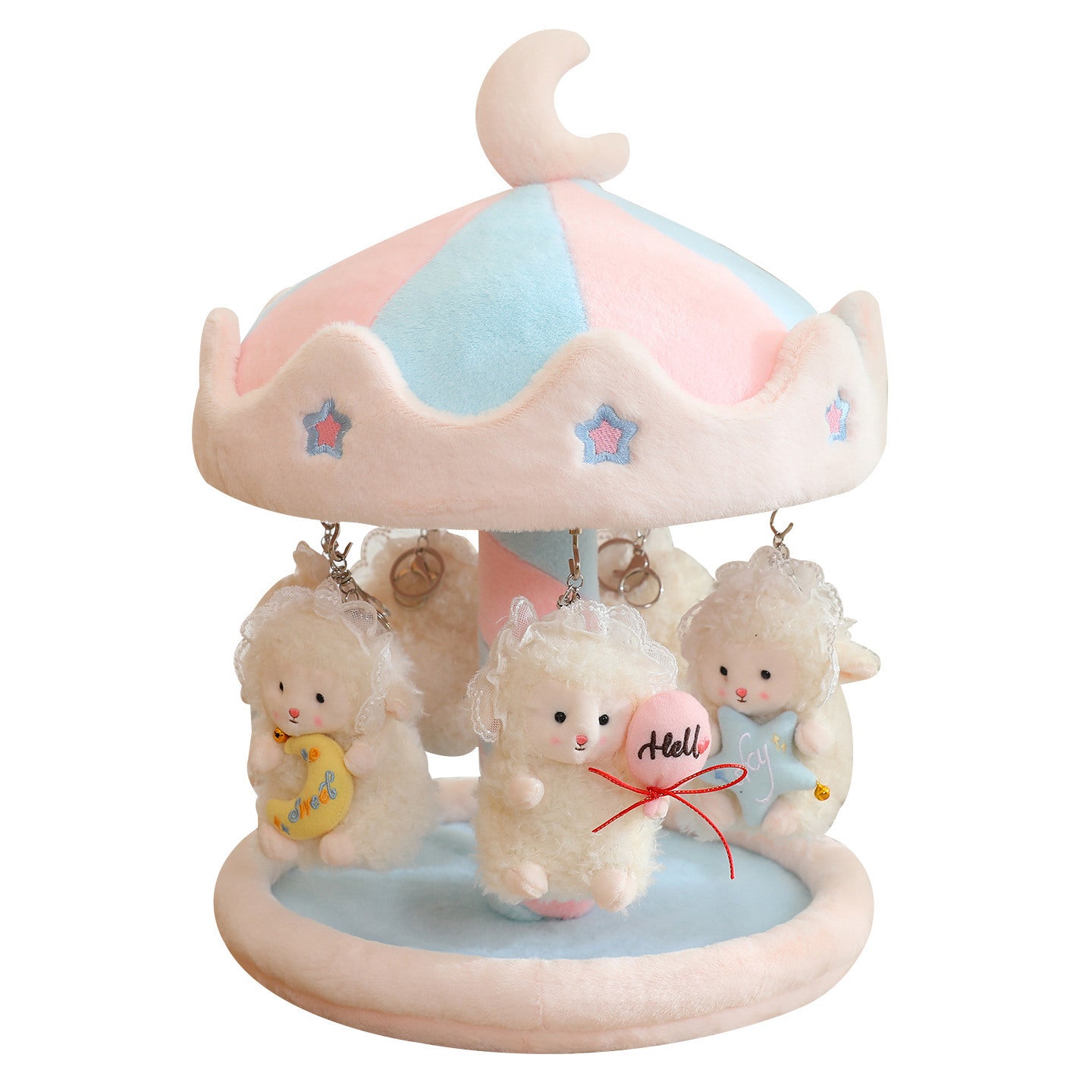 Manual Rotating Carousel Plush Display House