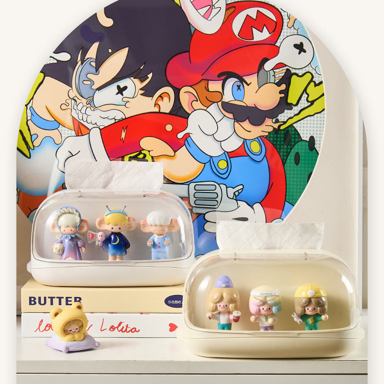 Display-Tissue Box with Support Spring
