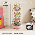 Mini Figurines Rotating Display Box with Lid