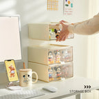 Desktop Storage Drawers with Figurine Display Box