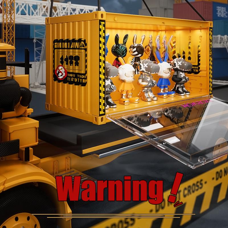 Mini Shipping Container Figurines Display Box