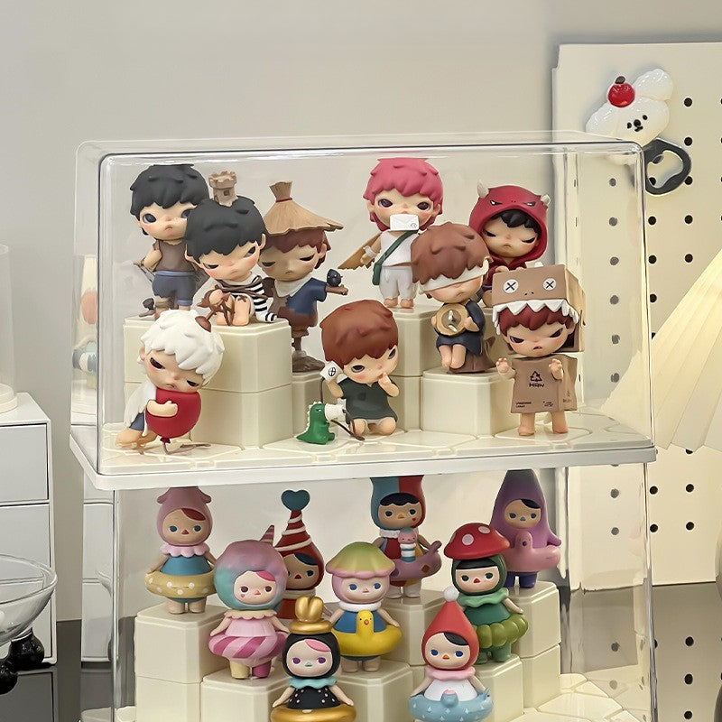 Figurines Storage Display Box with DIY Base Blocks