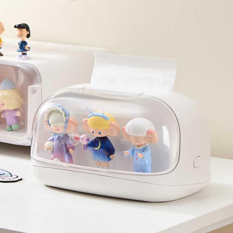 Display-Tissue Box with Support Spring
