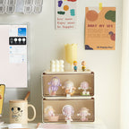 Desktop Storage Drawers with Figurine Display Box