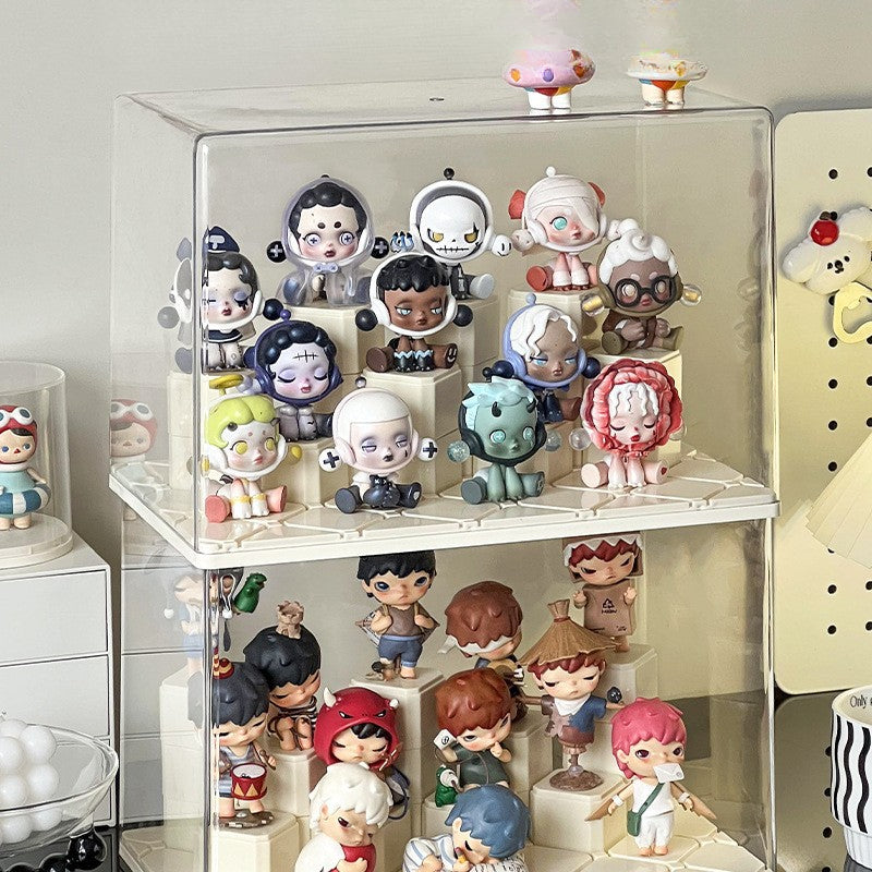 Figurines Storage Display Box with DIY Base Blocks