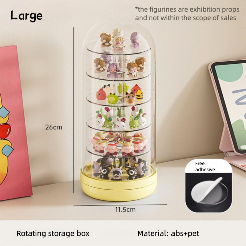 Mini Figurines Rotating Display Box with Lid
