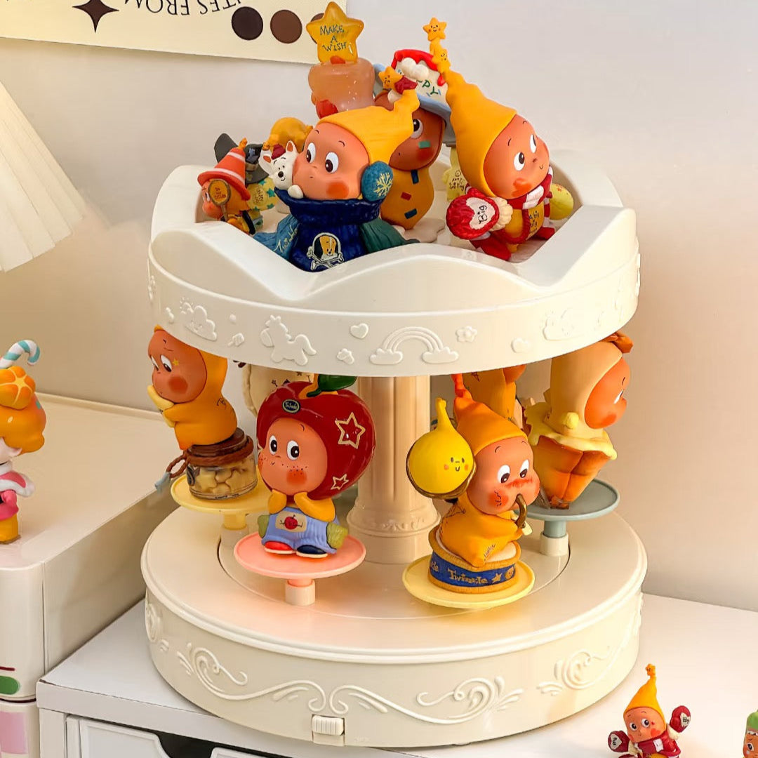 Rotating Carousel Display Case with Music