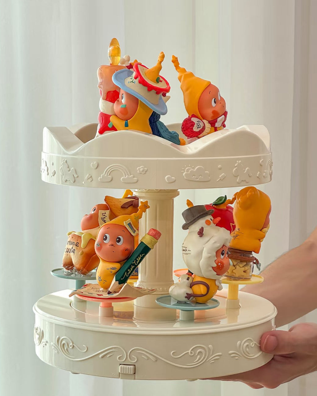 Rotating Carousel Display Case with Music