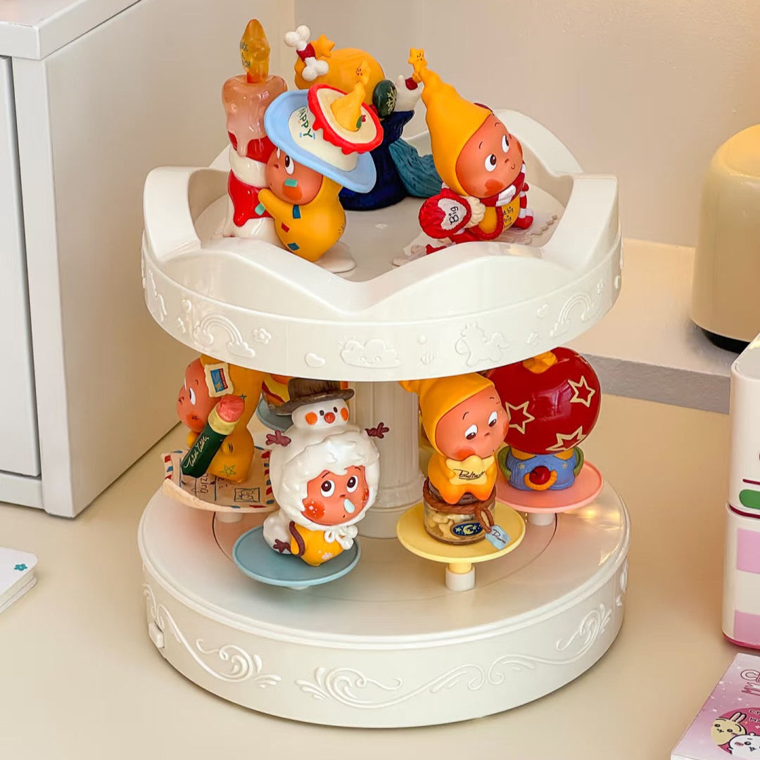 Rotating Carousel Display Case with Music