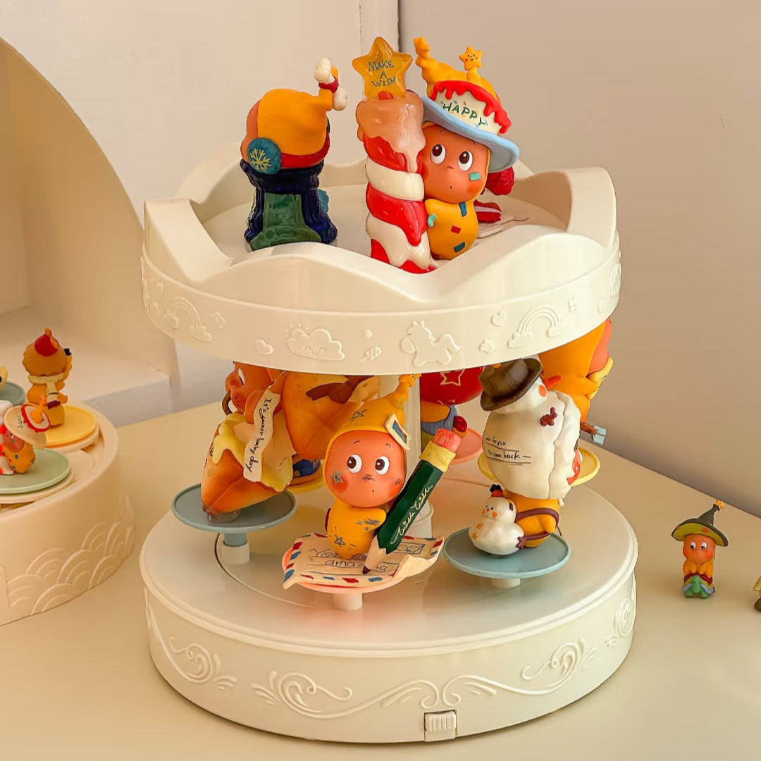 Rotating Carousel Display Case with Music