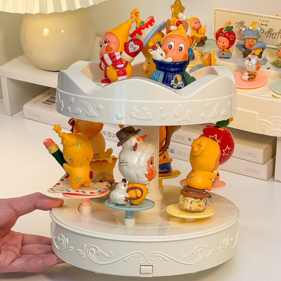 Rotating Carousel Display Case with Music