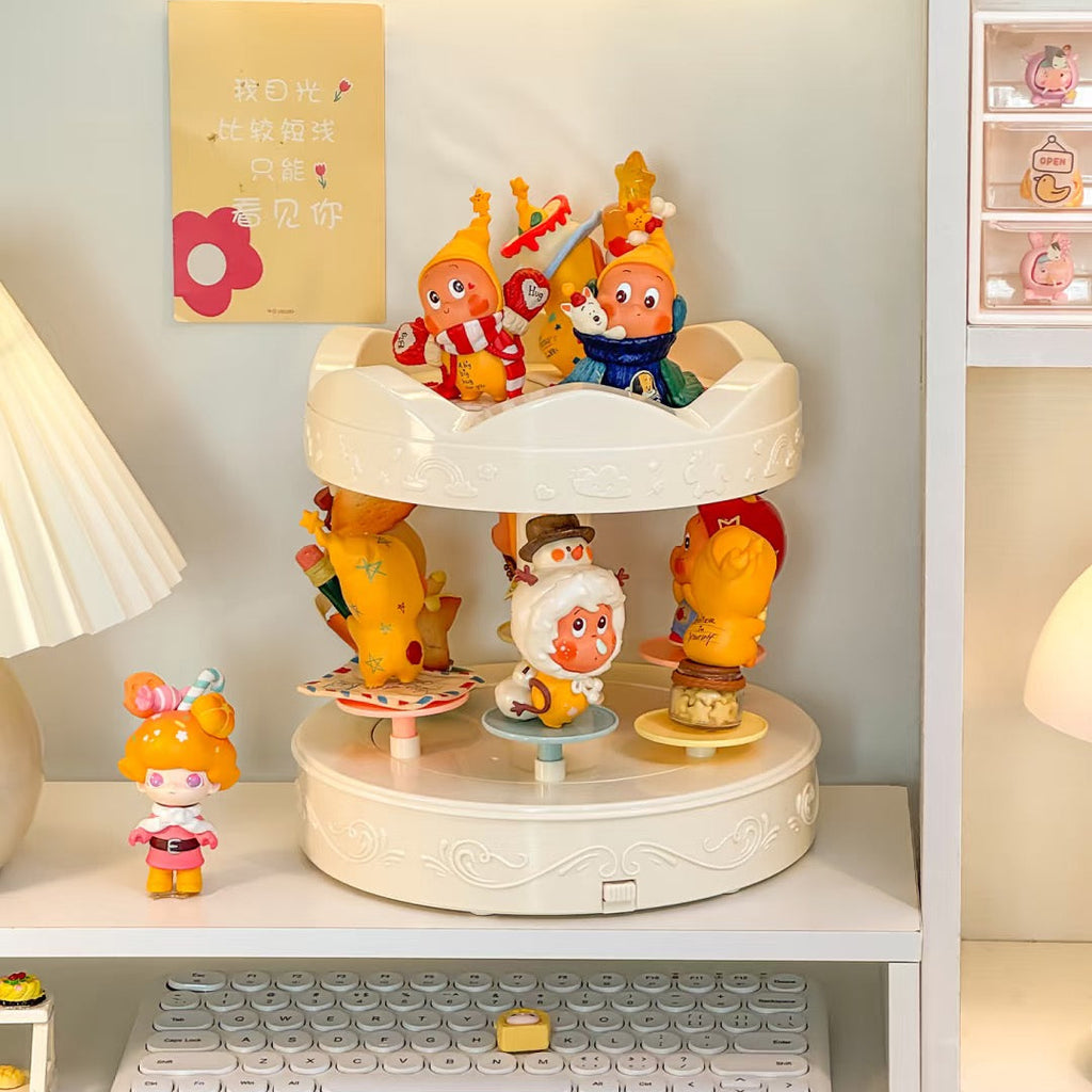 Rotating Carousel Display Case with Music