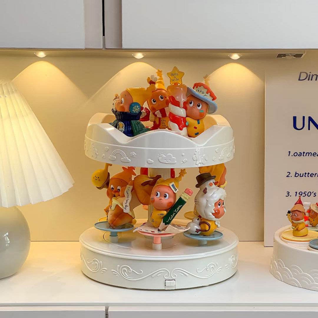 Rotating Carousel Display Case with Music