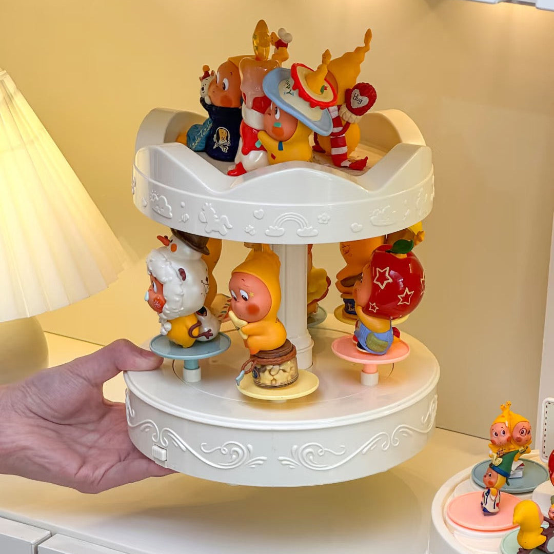 Rotating Carousel Display Case with Music