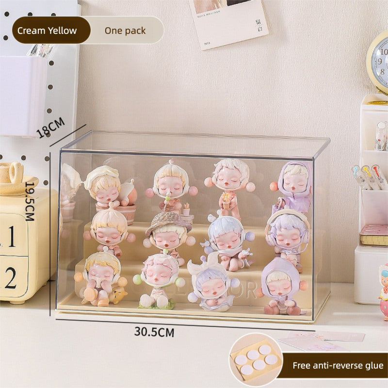 Transparent Figurine Two-Tiered Acrylic Display Box