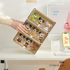 Desktop Storage Drawers with Figurine Display Box