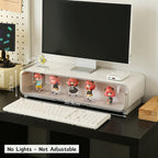 Adjustable Monitor Riser Figurine Display Drawer