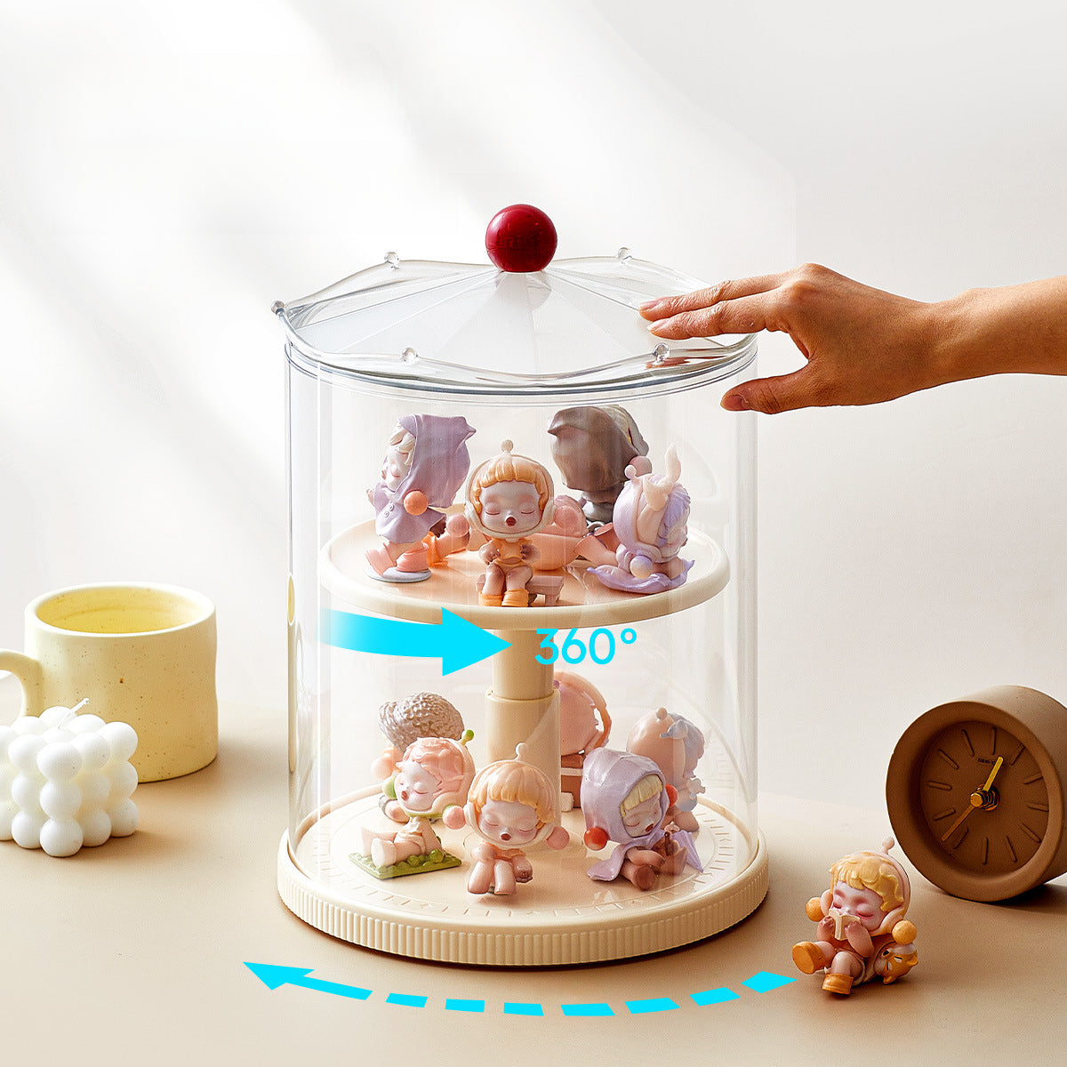 Height Adjustable Rotating Display Box