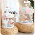 Manual Rotating Carousel Plush Display House