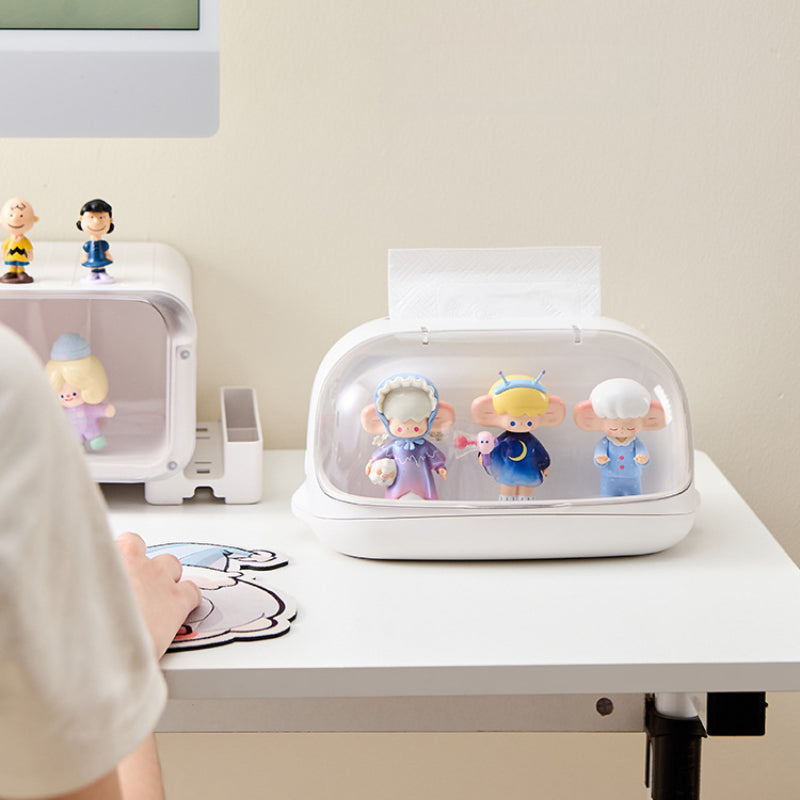 Display-Tissue Box with Support Spring