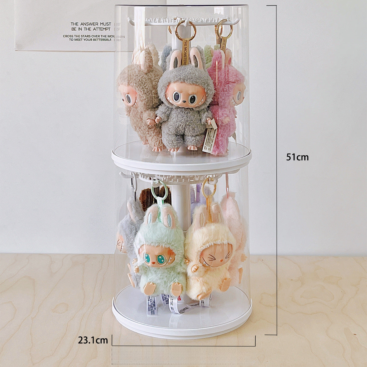 Rotating Hanging Display Rack with Cover