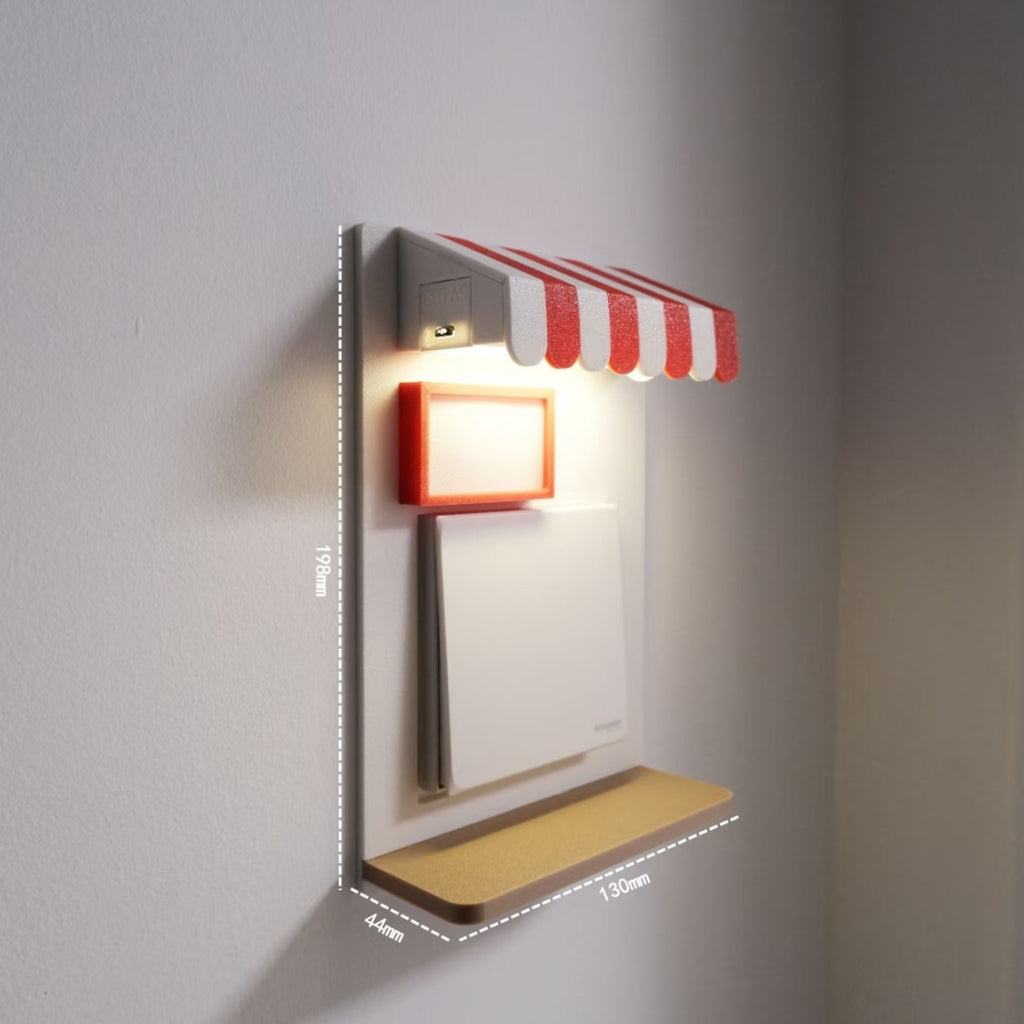 Light Switch Display Panel with Rechargeable Sensor Light