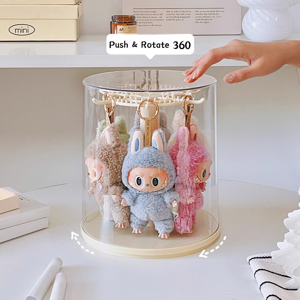 Rotating Hanging Display Rack with Cover