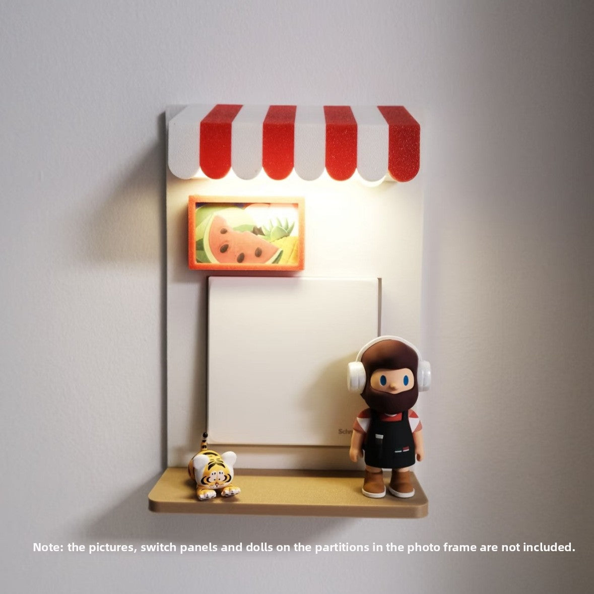 Light Switch Display Panel with Rechargeable Sensor Light