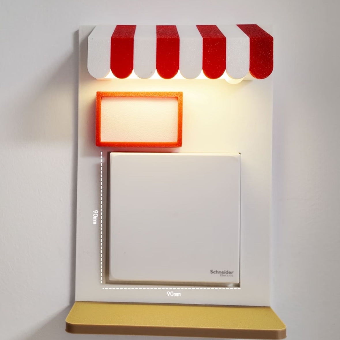 Light Switch Display Panel with Rechargeable Sensor Light