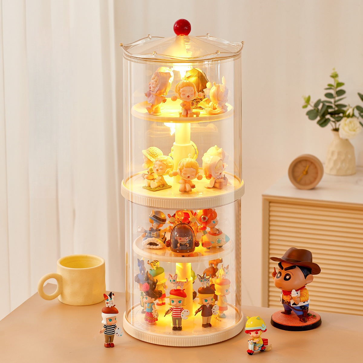 Height Adjustable Rotating Display Box