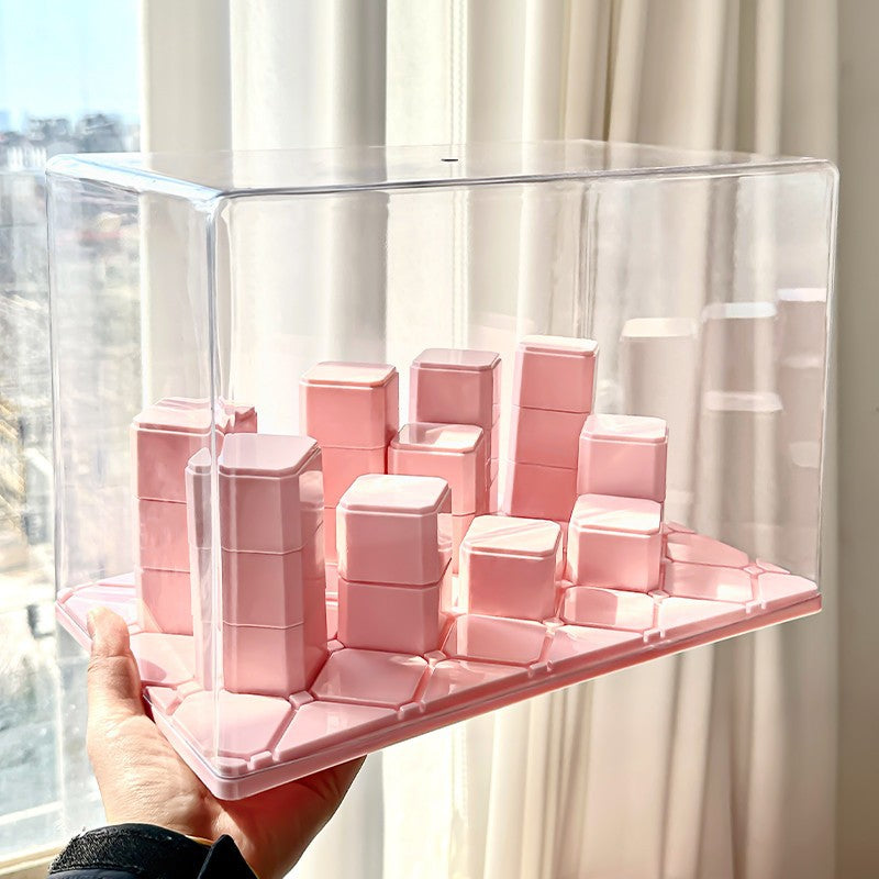 Figurines Storage Display Box with DIY Base Blocks