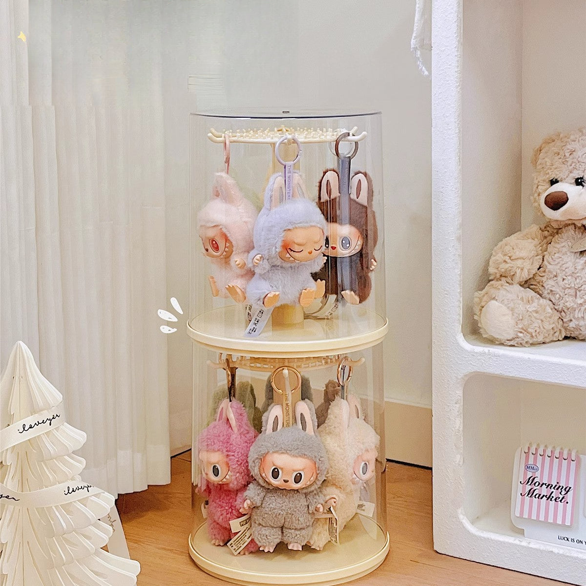 Rotating Hanging Display Rack with Cover