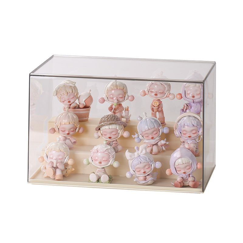 Transparent Figurine Two-Tiered Acrylic Display Box