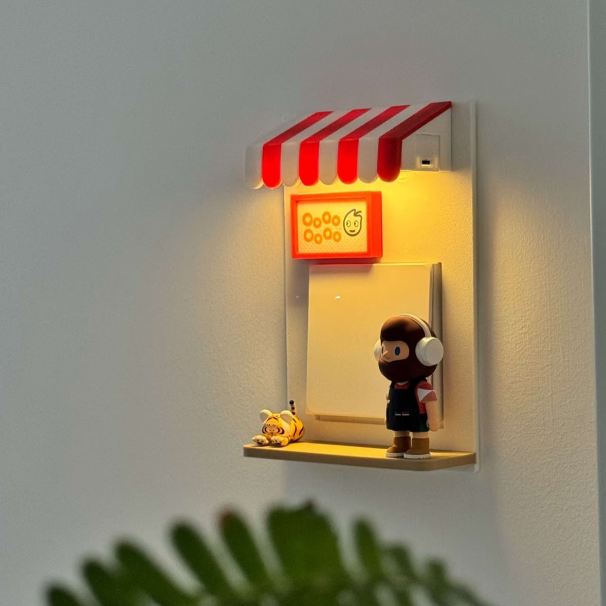 Light Switch Display Panel with Rechargeable Sensor Light