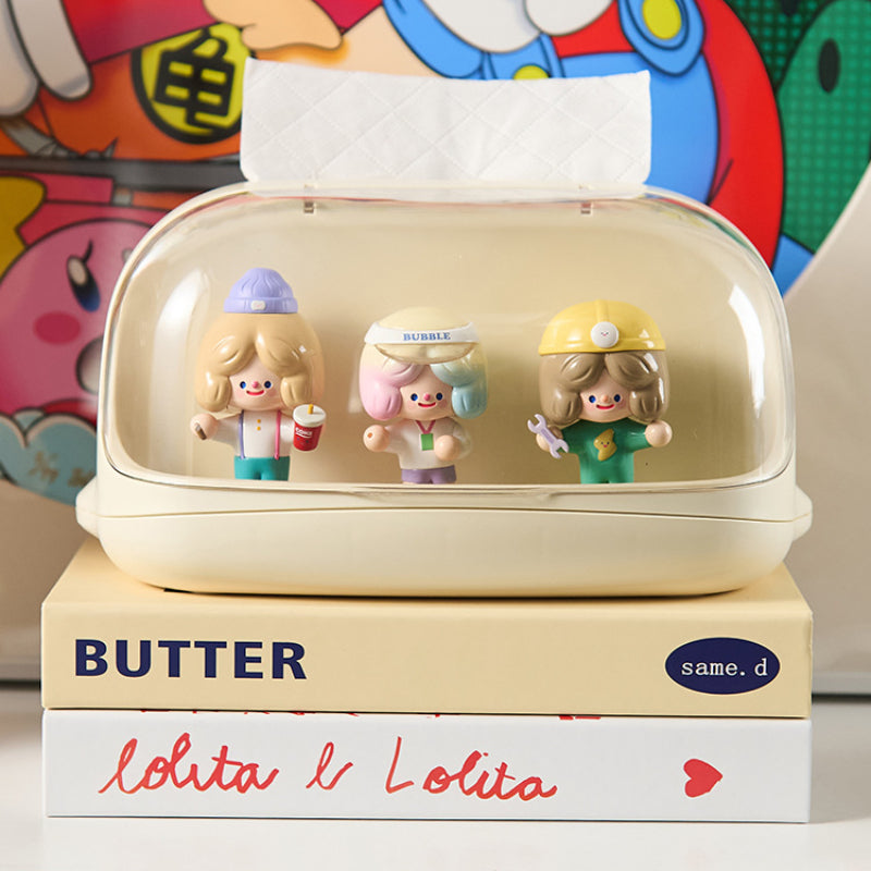 Display-Tissue Box with Support Spring